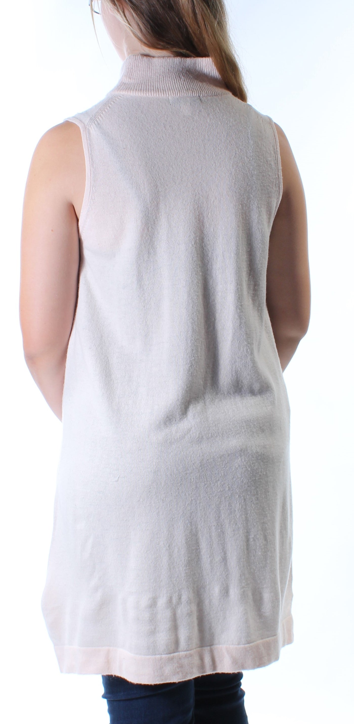 ALFANI Womens Pink Sleeveless Turtle Neck Hi-Lo Top