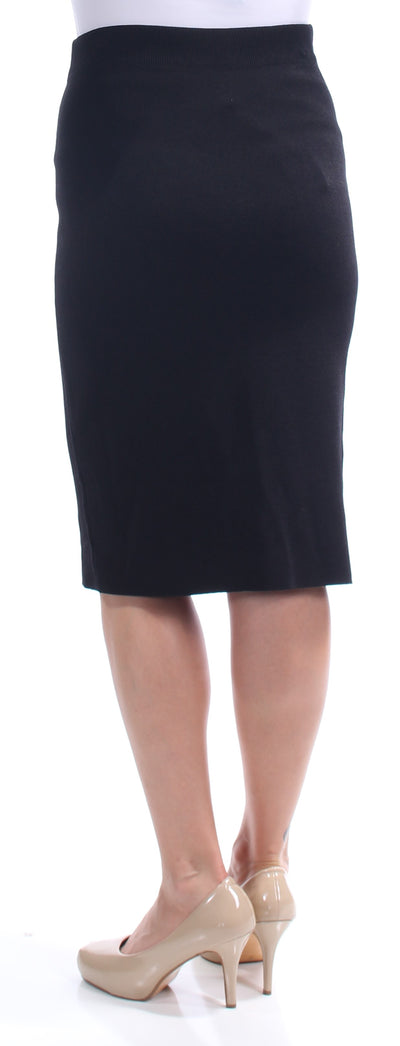 RACHEL ROY Womens Black Below The Knee Pencil Skirt