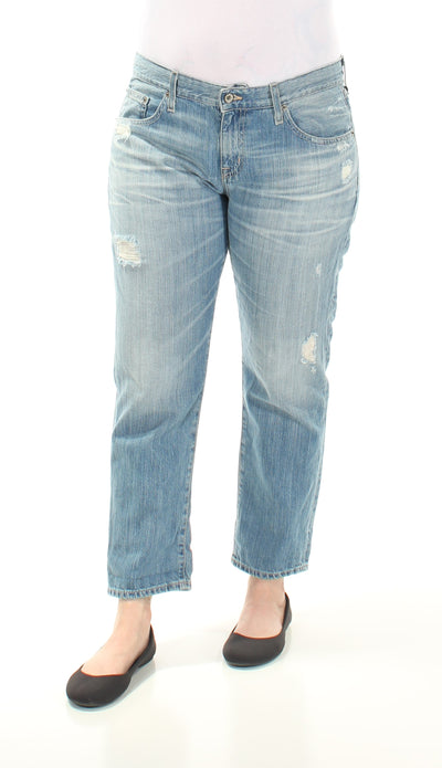 BIG STAR Womens Blue Cropped Jeans