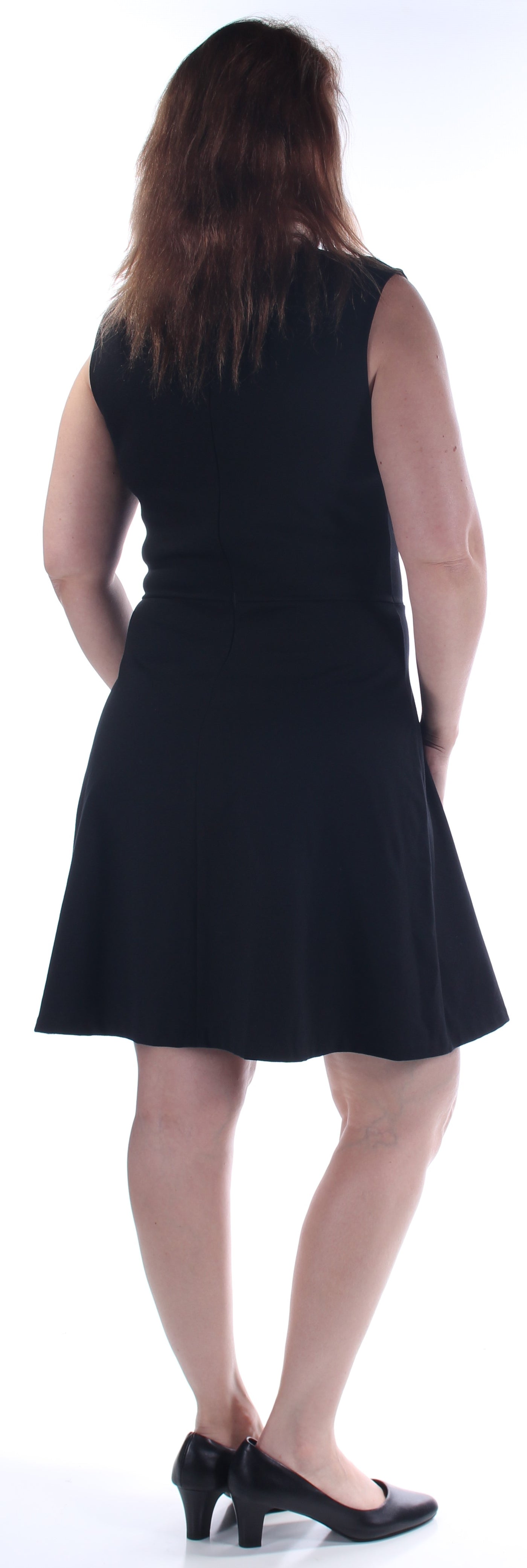 BAR III Womens Black Cut Out Sleeveless Jewel Neck Above The Knee Sheath Dress