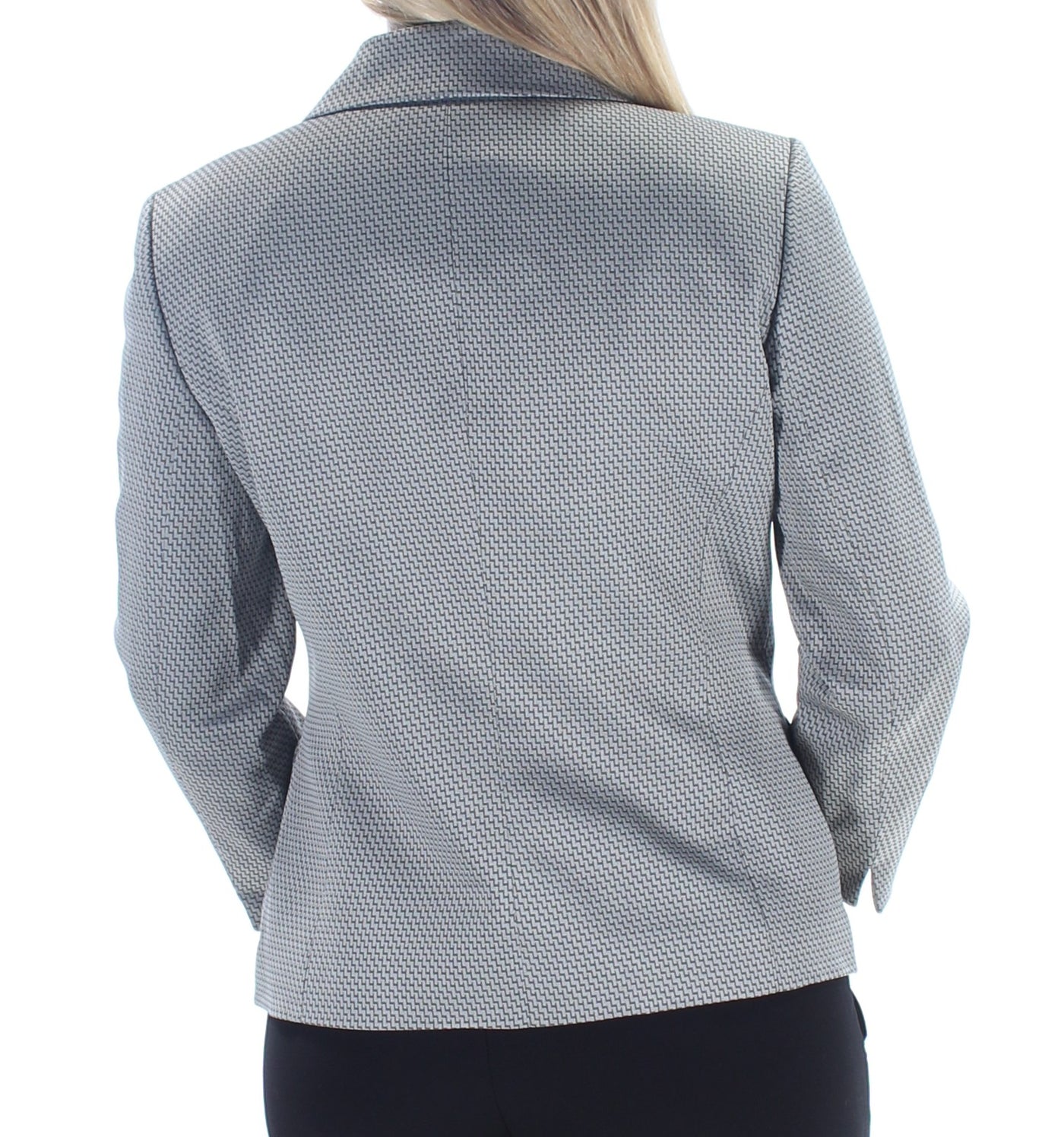 LE SUIT Womens Gray Collared Wear To Work Blazer Jacket