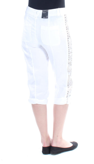 INC Womens White Embellished  Sequin Pants