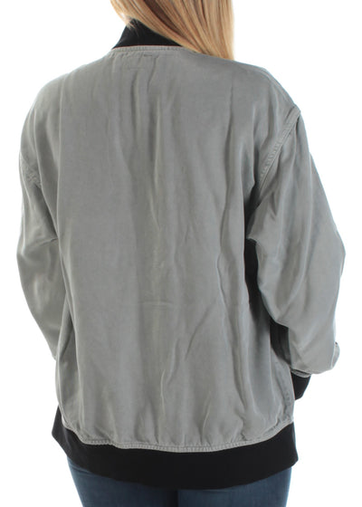 HUDSON Womens Gray Bomber Jacket