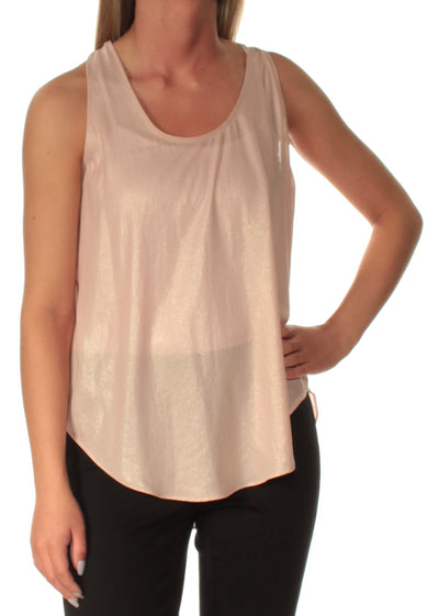 RACHEL ROY Womens Pink Tie Sleeveless Scoop Neck Top