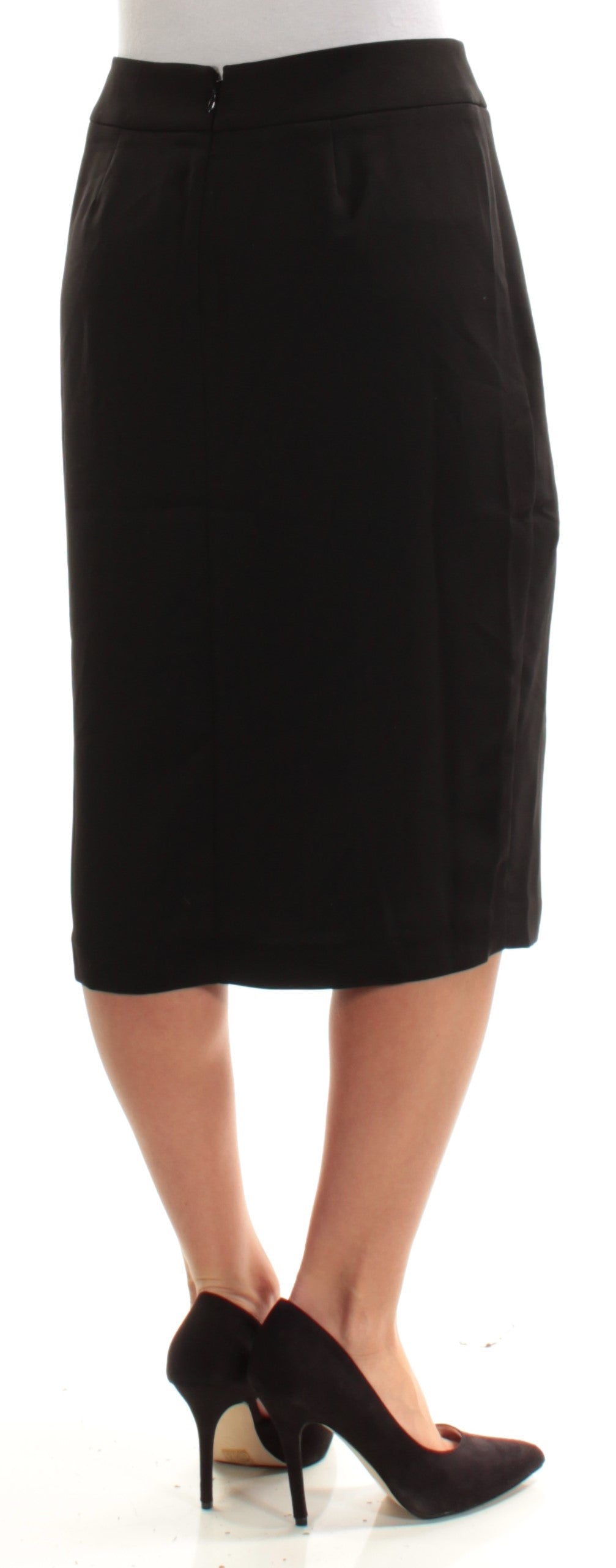 INC Womens Black Below The Knee Pencil Skirt