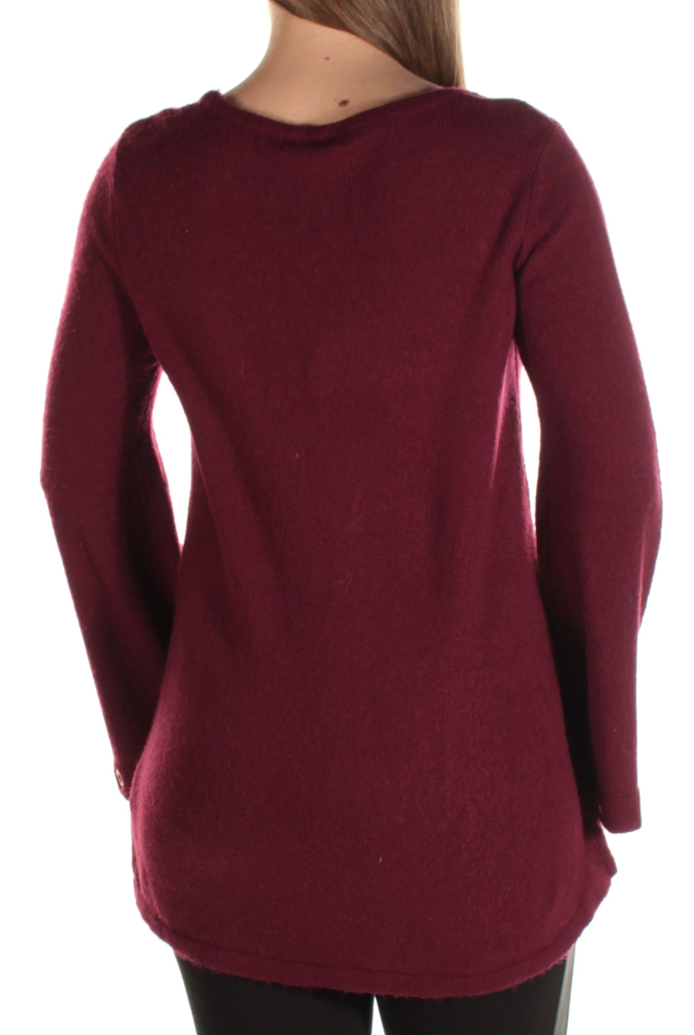 KENSIE Womens Bell Sleeve Scoop Neck Sweater