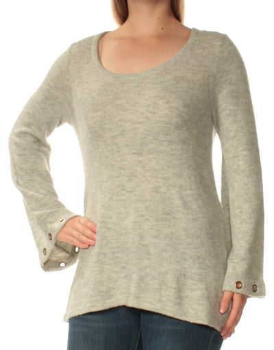 KENSIE Womens Bell Sleeve Scoop Neck Sweater