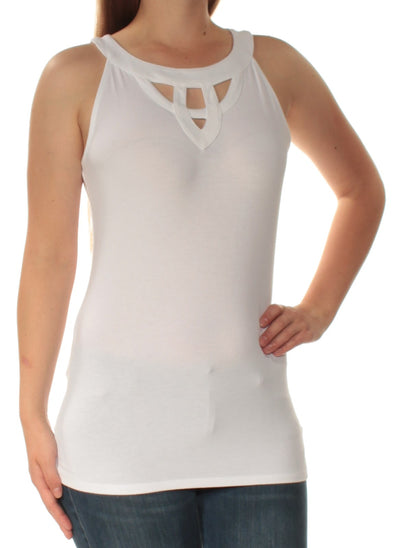 INC Womens Cut Out Short Sleeve Jewel Neck Tank Top