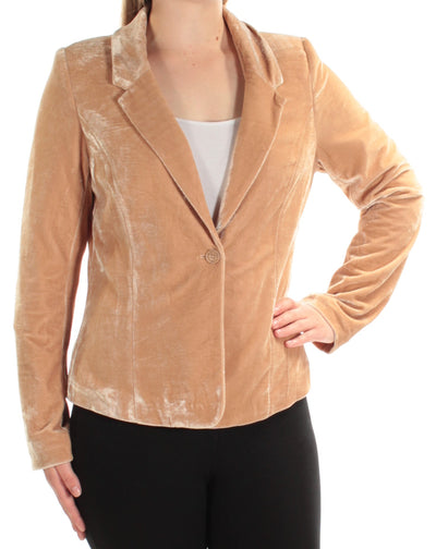 KENSIE Womens Brown Blazer Jacket