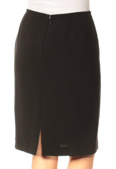 BOBBI & BRICKA Womens Black Knee Length Wear To Work Pencil Skirt