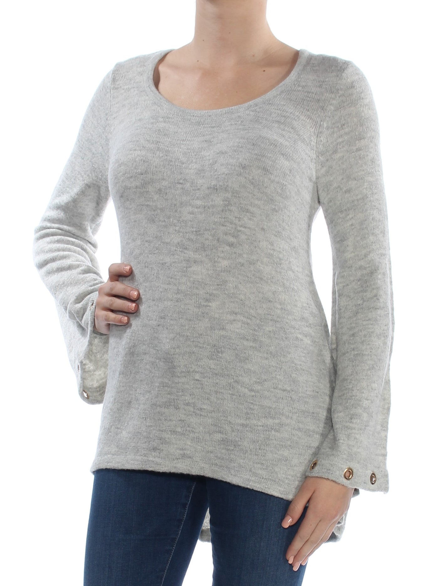 KENSIE Womens Bell Sleeve Scoop Neck Sweater