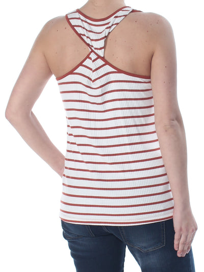 SANCTUARY Womens Brown Striped Sleeveless Scoop Neck Tank Top