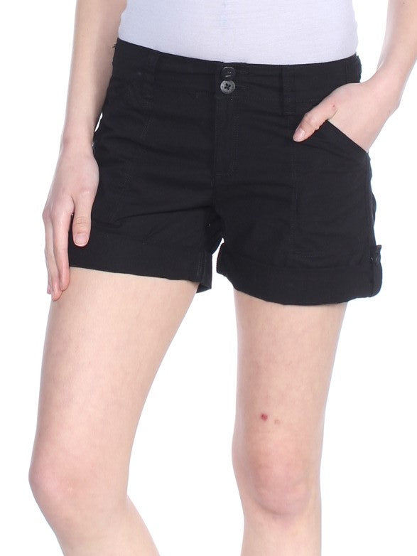 SANCTUARY Womens Black Cuffed Shorts