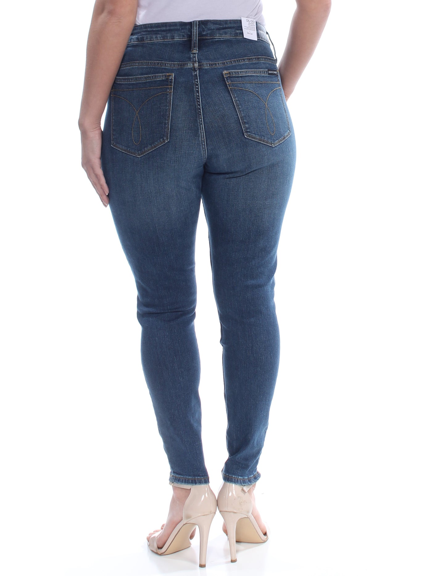 CALVIN KLEIN JEANS Womens Blue Skinny Jeans