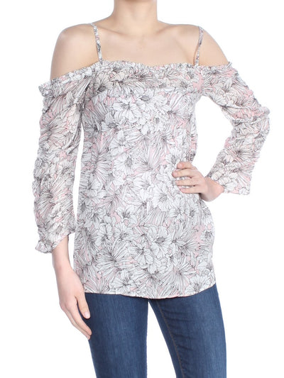 WILLIAM RAST Womens Floral Spaghetti Strap Top