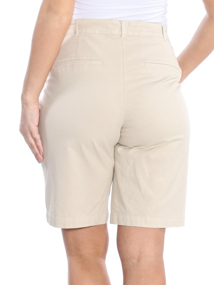 NYDJ Womens Beige Bermuda Shorts