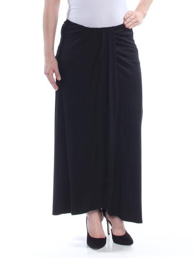 VINCE CAMUTO Womens Black Twist Tie Front Maxi Skirt