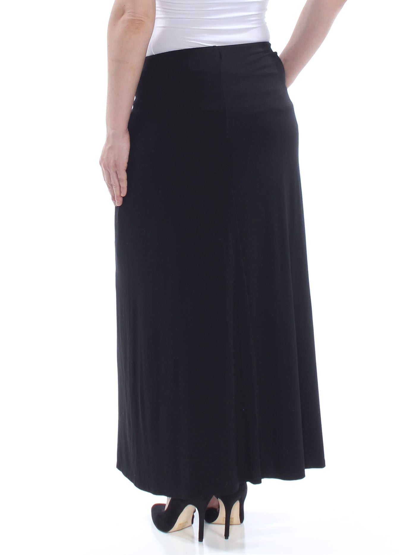 VINCE CAMUTO Womens Black Twist Tie Front Maxi Skirt