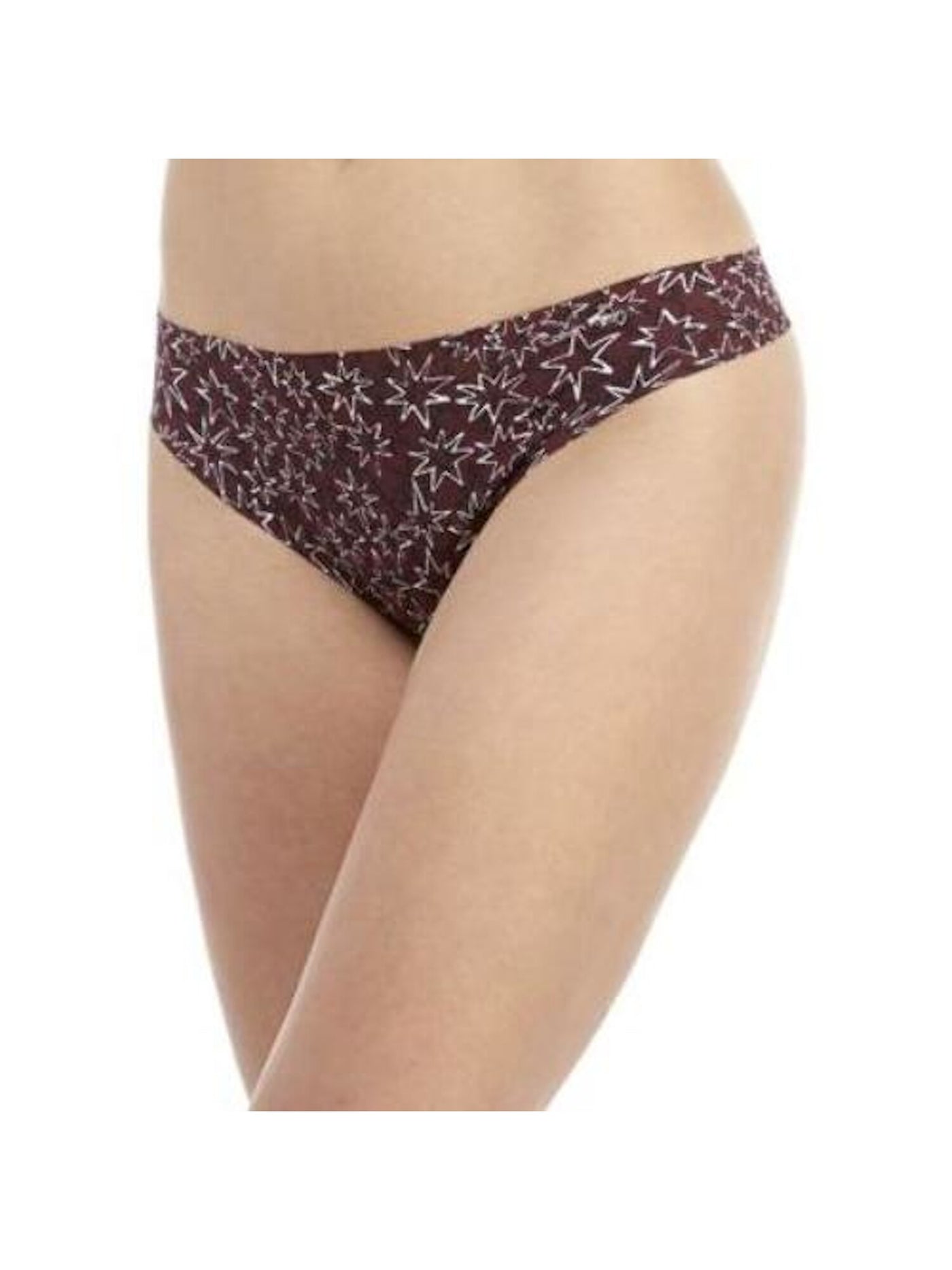 CALVIN KLEIN Intimates Burgundy Star Everyday Thong Size: S