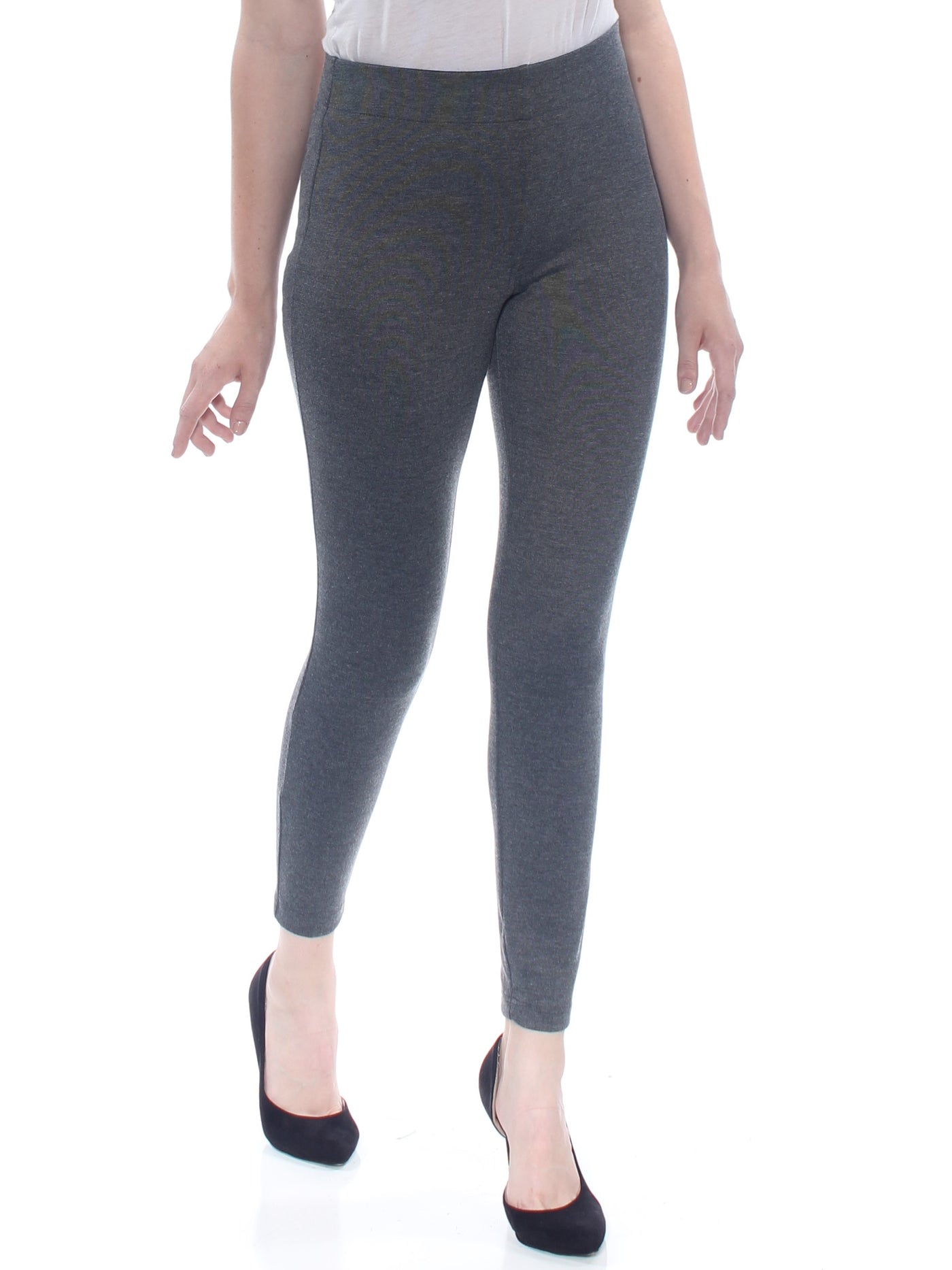 MAISON JULES Womens Gray Heather Active Wear High Waist Leggings