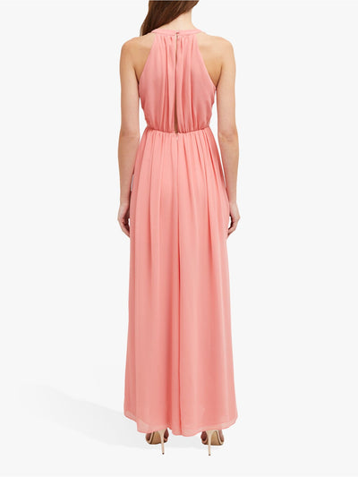 FRENCH CONNECTION Womens Pink Sleeveless Full-Length Fit + Flare Formal Dress 10