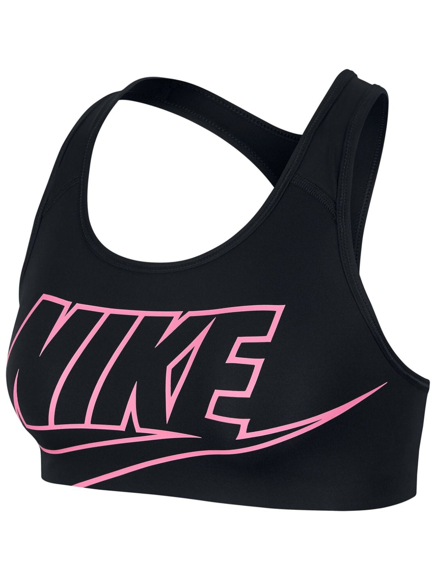 NIKE Intimates Black Futura Racerback Compression Med Sports Bra XS