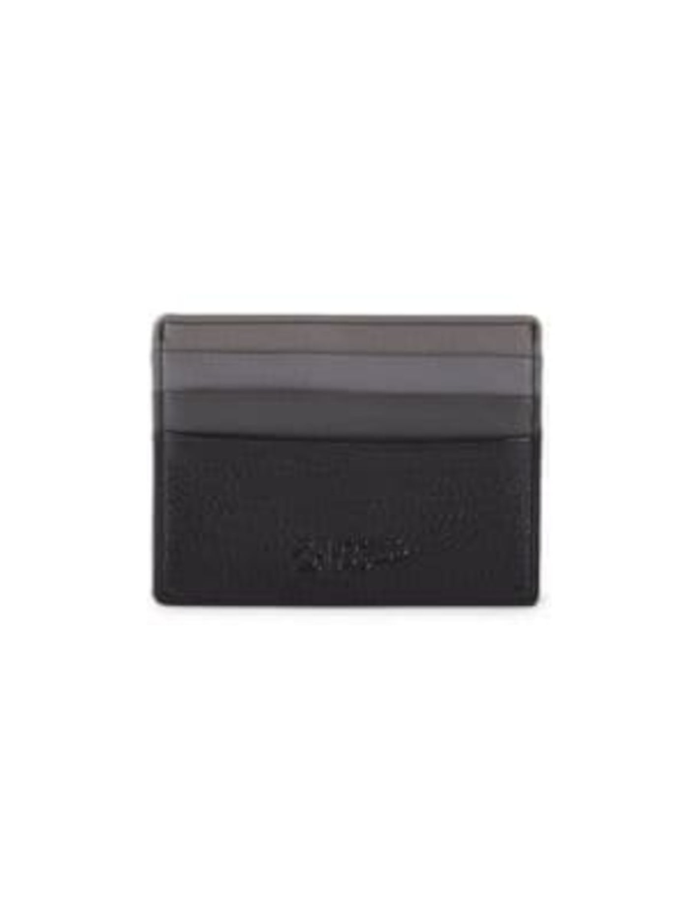 PENGUIN Men's Black Leather Embossed Logo Ombre Card Holder