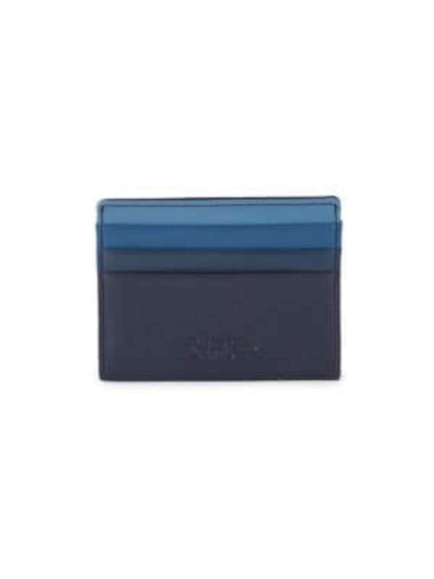 PENGUIN Men's Navy Leather Embossed Logo Ombre Card Holder