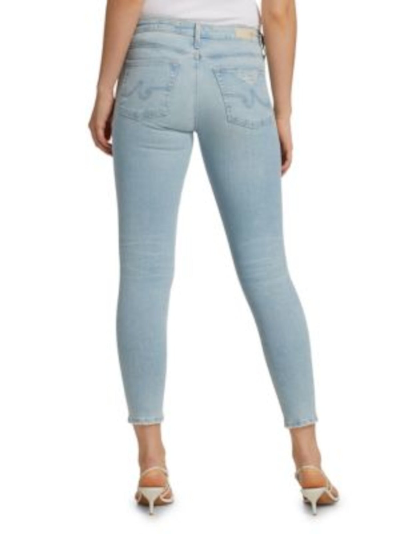 AG AG-ED DENIM Womens Blue Stretch Zippered Pocketed Skinny Ankle High Waist Jeans 28