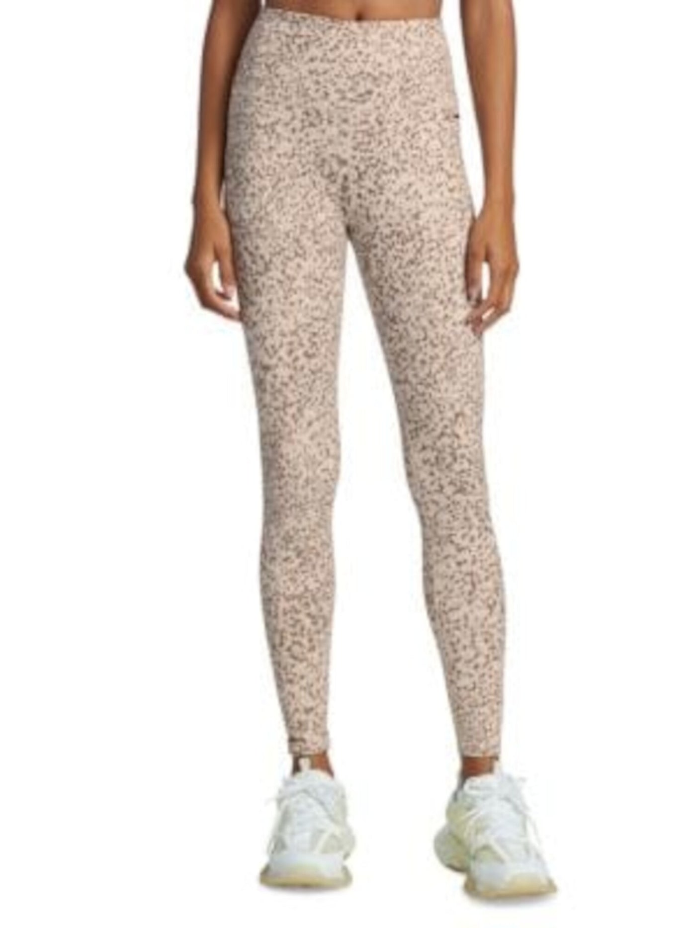 N: PHILANTHROPY Womens Beige Stretch Flat Front Fitted Pull On Style Printed Active Wear Skinny Leggings S