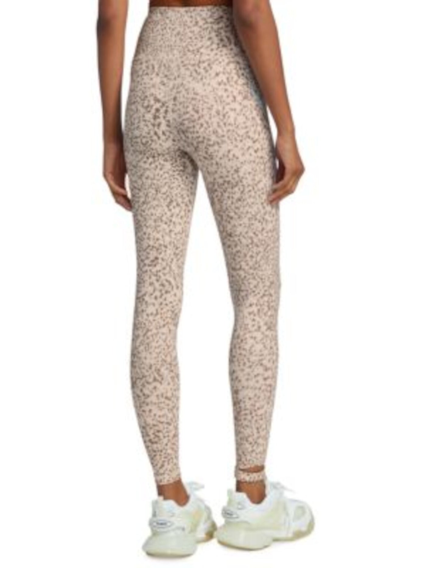 N: PHILANTHROPY Womens Beige Stretch Flat Front Fitted Pull On Style Printed Active Wear Skinny Leggings S