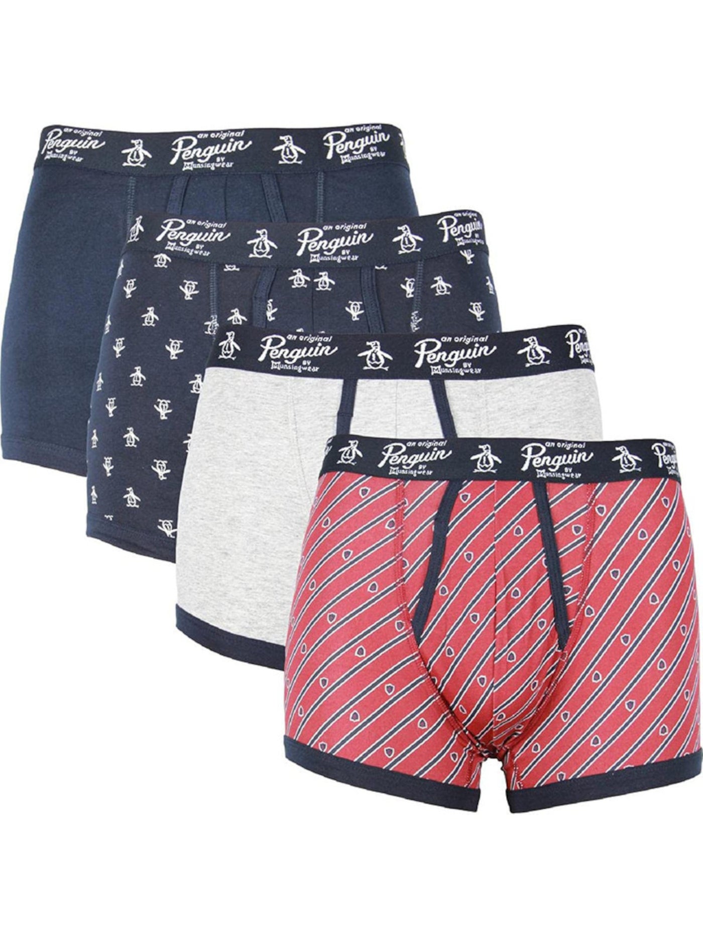 ORIGINAL PENGUIN Intimates 4 Pack Navy Boxer Brief Underwear XL