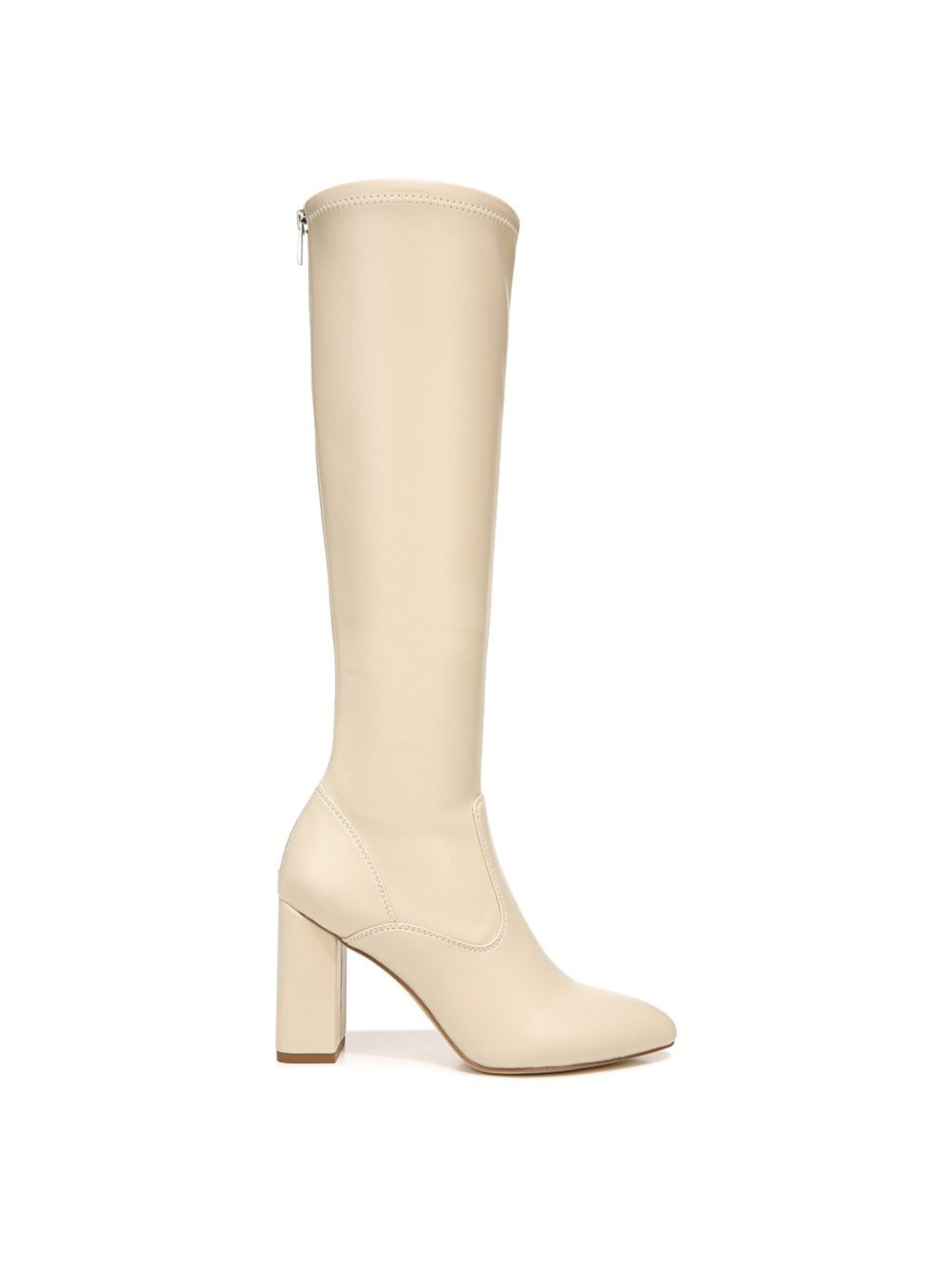 FRANCO SARTO Womens Ivory Padded Katherine Pointed Toe Block Heel Zip-Up Dress Boots 9 M