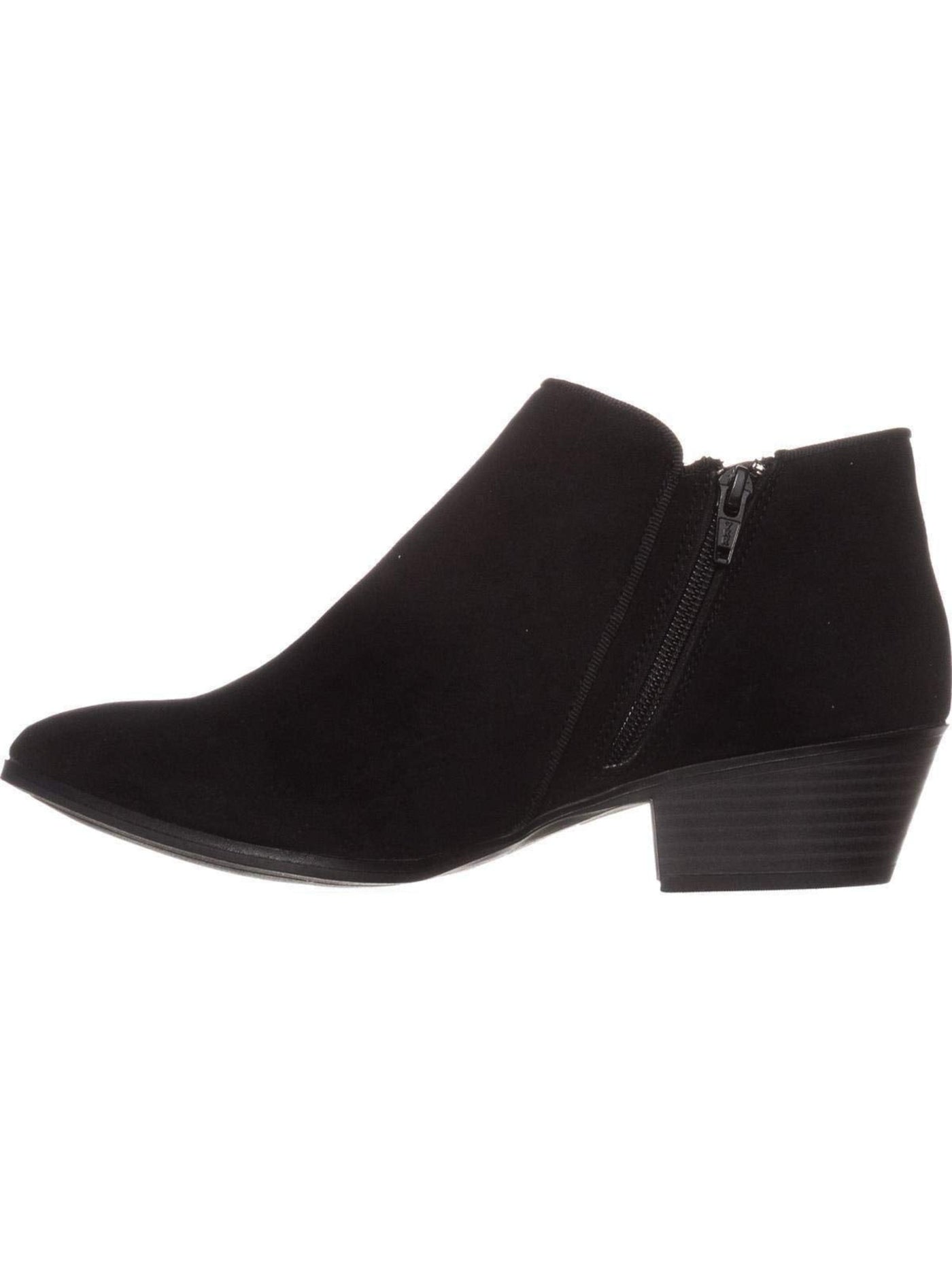 STYLE & COMPANY Womens Black Padded Wileyy Almond Toe Block Heel Zip-Up Booties 7.5 M