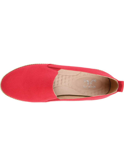 JOURNEE COLLECTION Womens Red Stretch Gore Comfort Leela Round Toe Slip On Espadrille Shoes 9 M