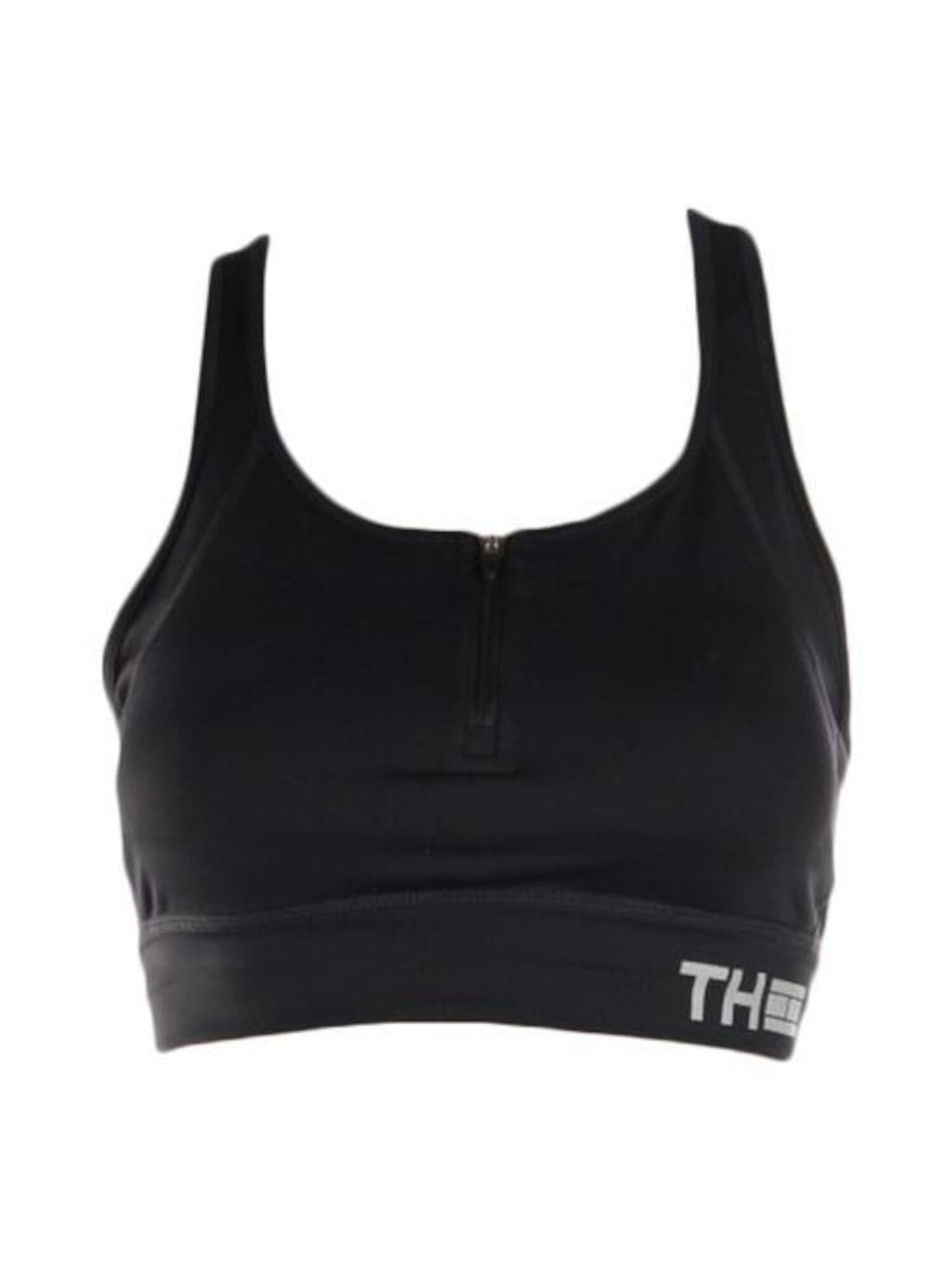 TOMMY HILFIGER Intimates Black Zippered Everyday Sports Bra Size: XL