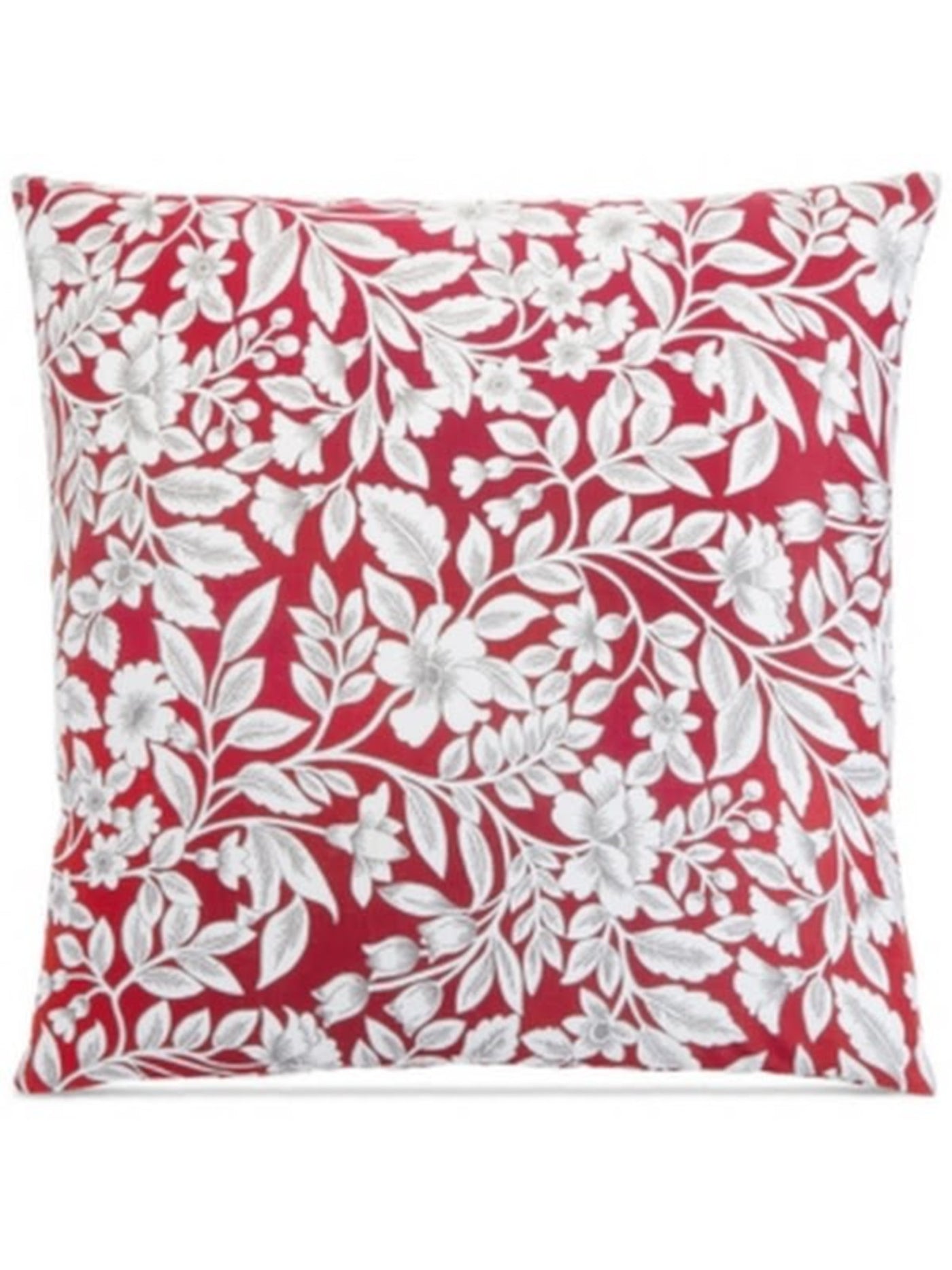 CHARTER CLUB Red Floral 300 Thread Count 26 X 26 Sham