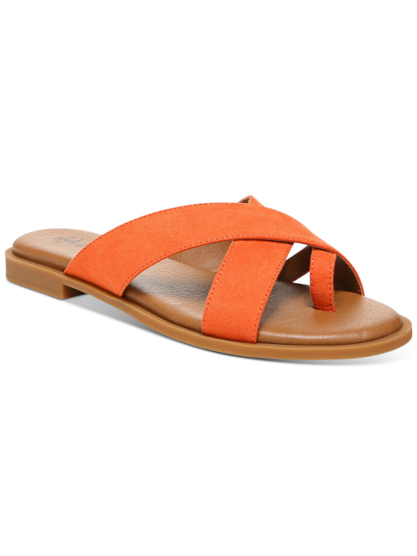 STYLE & COMPANY Womens Orange Cushioned Carolyn Round Toe Slip On Sandals Shoes 10 M