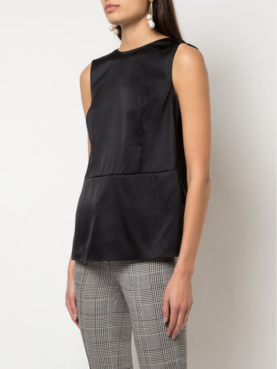 Adam Lippes Womens Black Crew Neck Tank Top Size: 6
