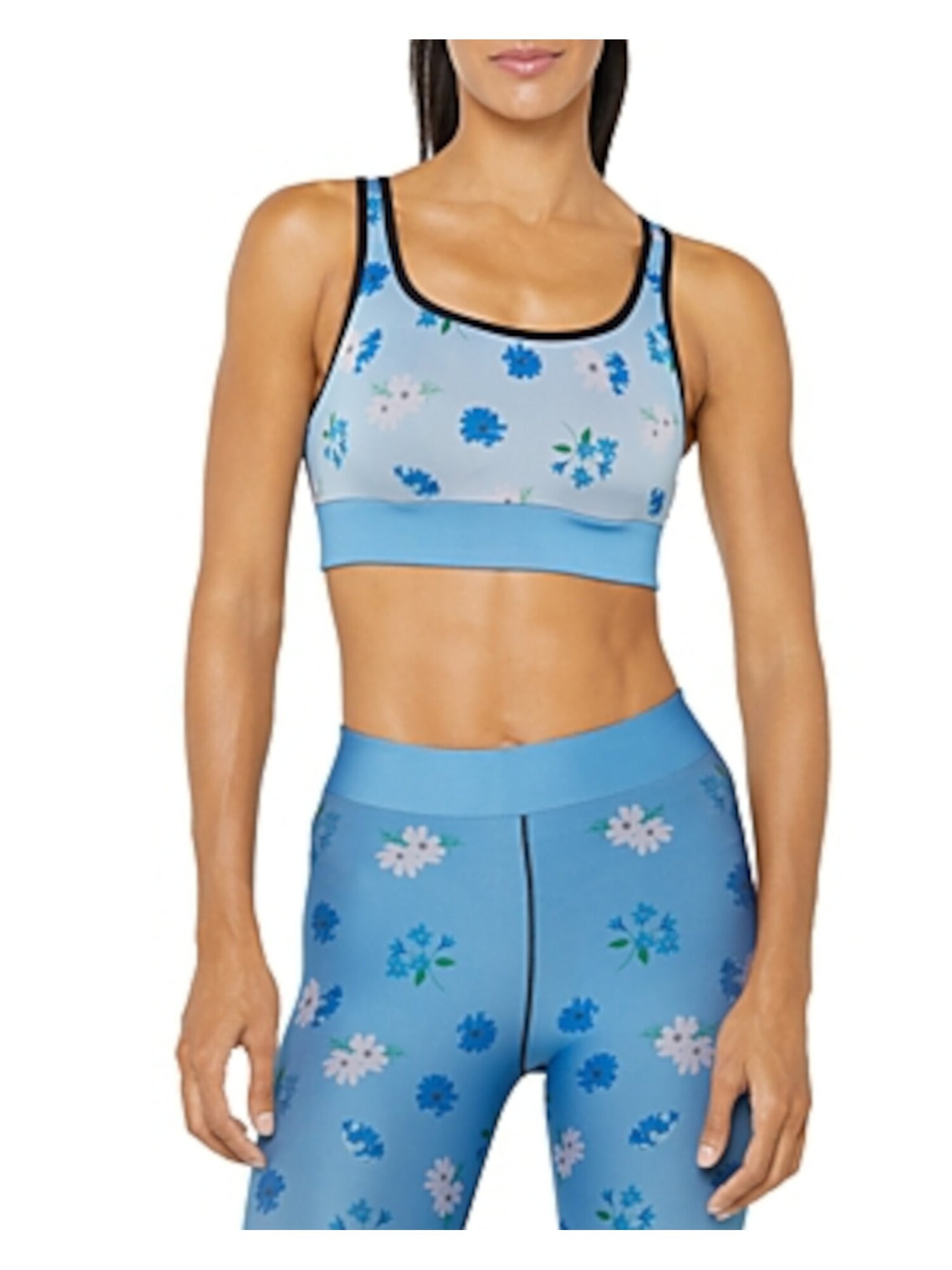 COR Intimates Blue Floral Sports Bra M