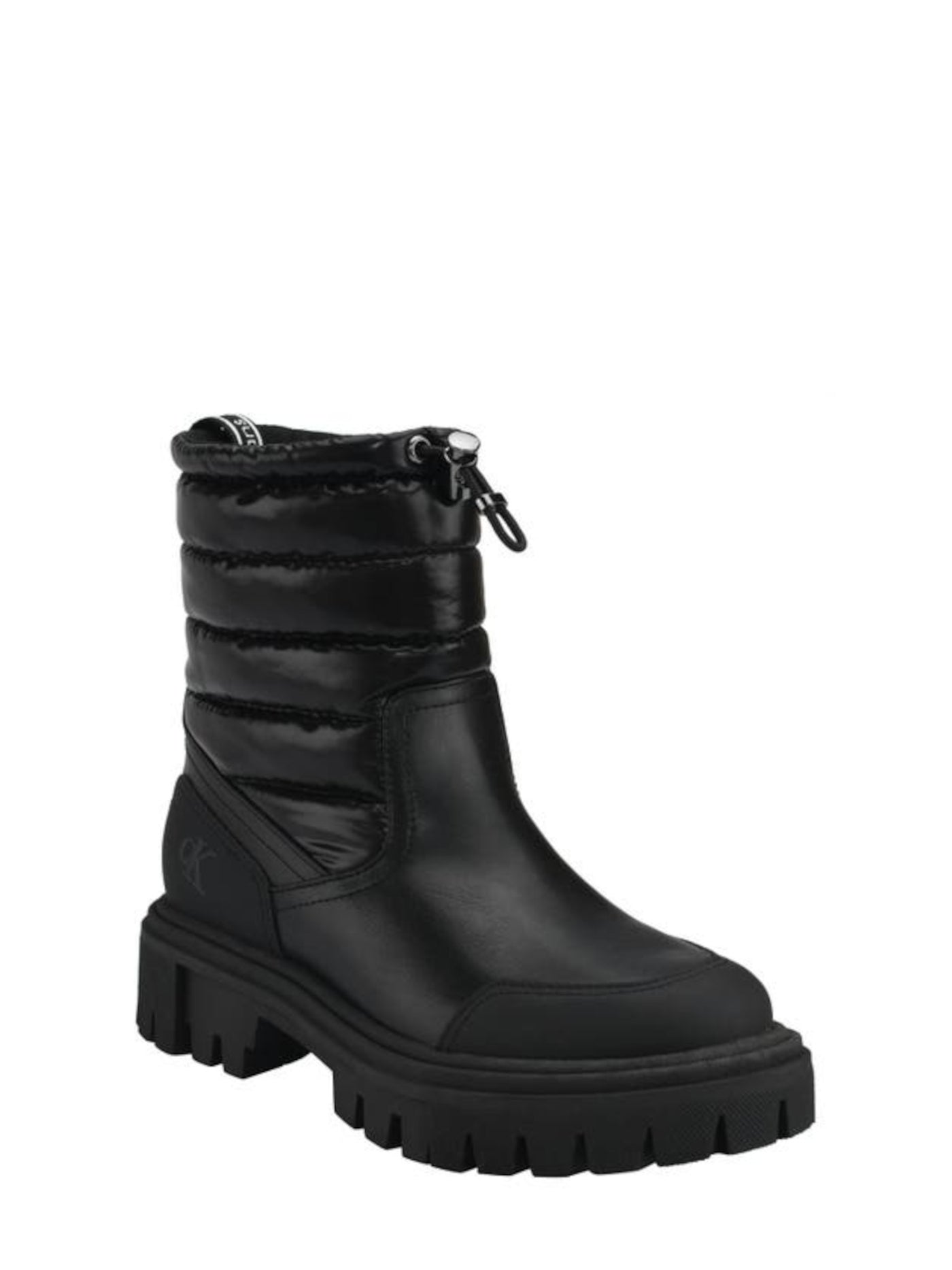 CALVIN KLEIN JEANS Womens Black Lug Sole Quilted Relika Round Toe Winter Boots 10 M