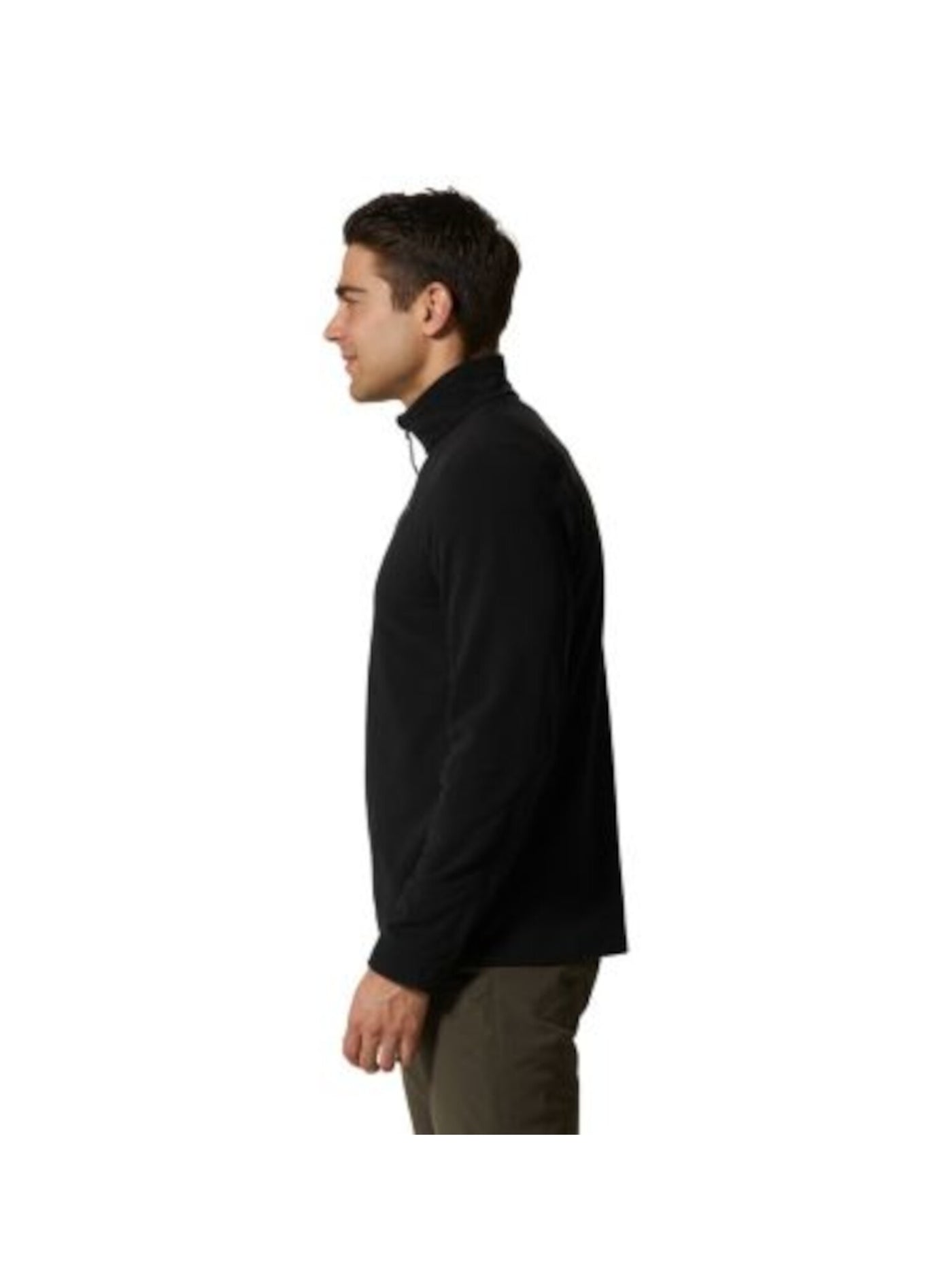 MOUNTAIN HARD WEAR Mens Black Long Sleeve Stand Collar Quarter-Zip Moisture Wicking Sweatshirt S