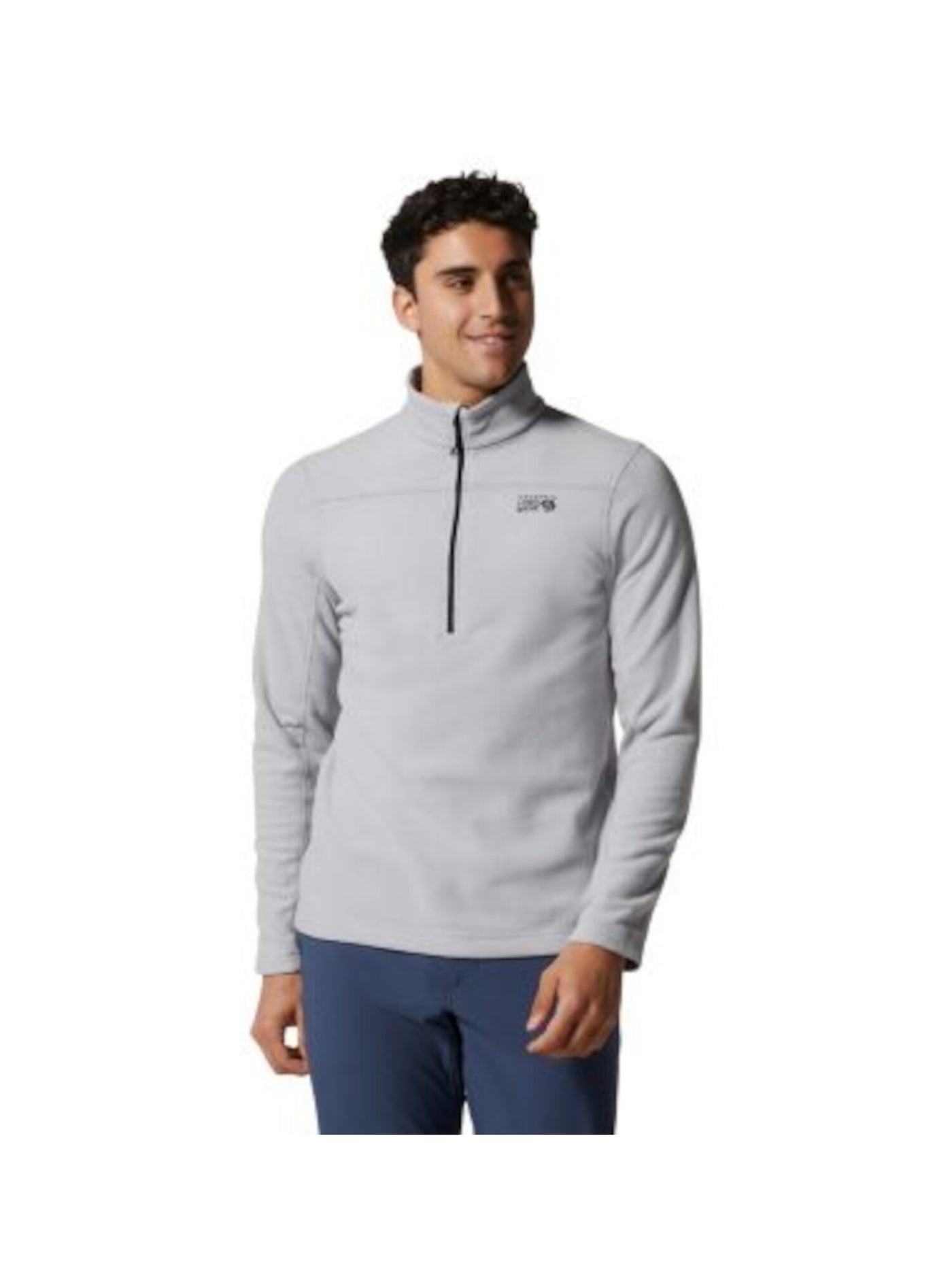 MOUNTAIN HARD WEAR Mens Gray Long Sleeve Stand Collar Quarter-Zip Moisture Wicking Sweatshirt L