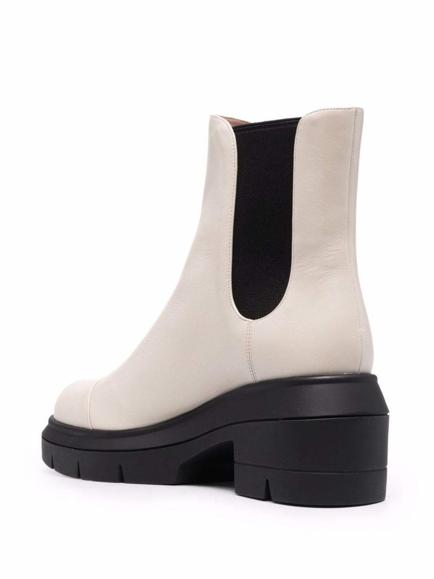 STUART WEITZMAN Womens Ivory Goring Comfort Norah Round Toe Block Heel Leather Booties 9 C