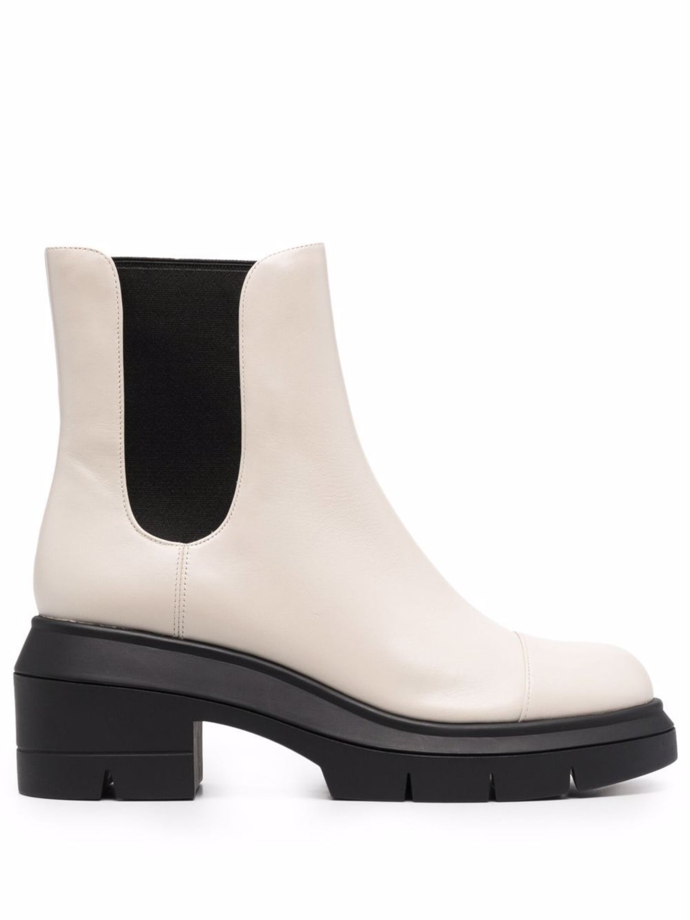 STUART WEITZMAN Womens Ivory Goring Comfort Norah Round Toe Block Heel Leather Booties 9 C
