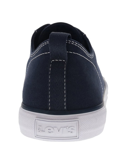 LEVI'S Mens Navy Removable Insole Cushioned Anikin Round Toe Lace-Up Sneakers Shoes 10 M