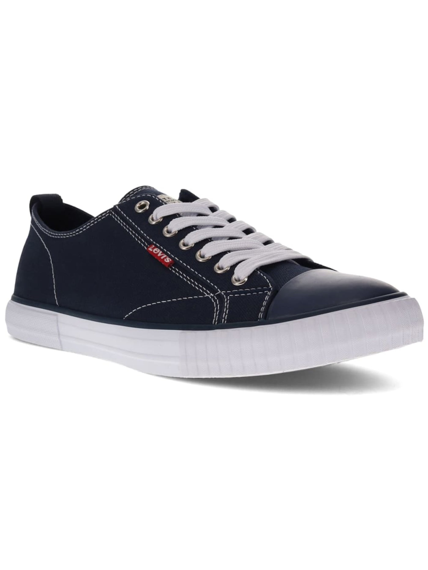 LEVI'S Mens Navy Removable Insole Cushioned Anikin Round Toe Lace-Up Sneakers Shoes 8.5