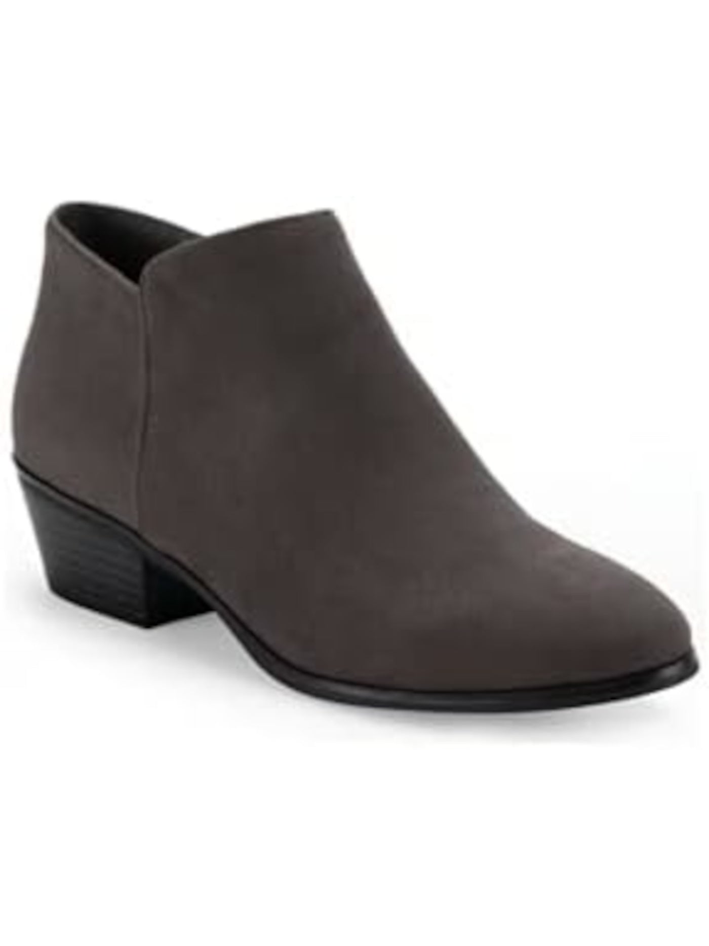 STYLE & COMPANY Womens Gray Notched At Sides Cushioned Zipper Accent Masrinaa Round Toe Block Heel Zip-Up Booties 9 W
