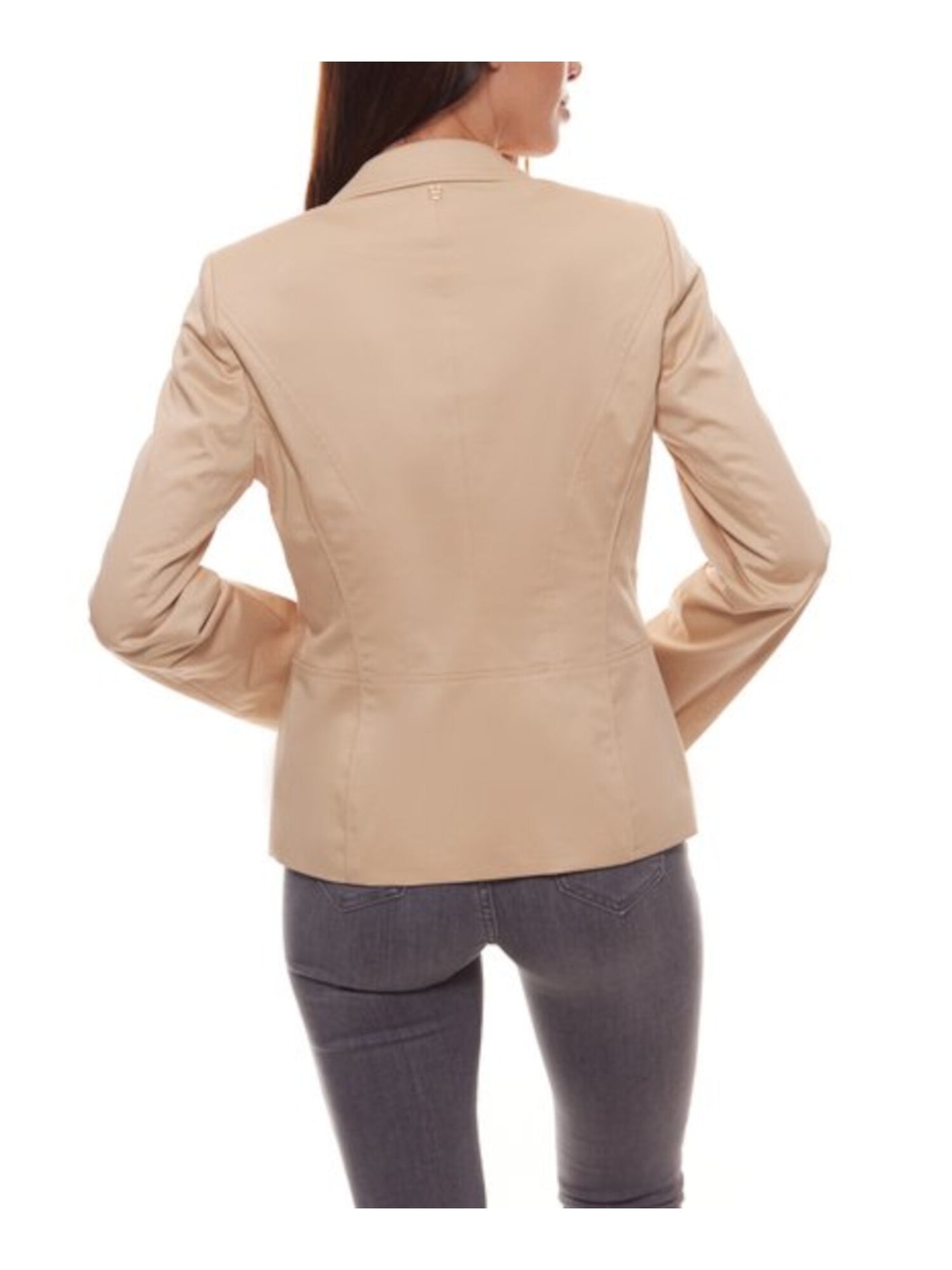 BASLER Womens Beige Stretch Long Sleeve Wear To Work Blazer Jacket 14