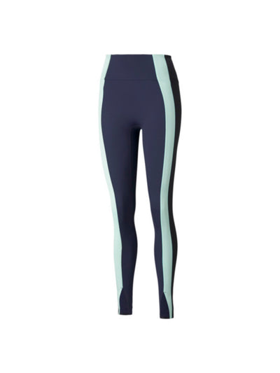 PUMA Womens Navy Stretch Active Wear High Waist Leggings XS